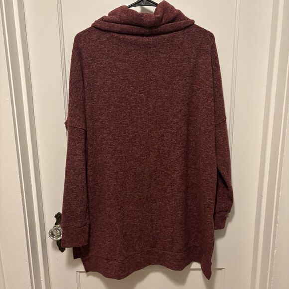 Zenana Fleece Turtleneck Fleece Tunic Size M - Picture 2 of 5